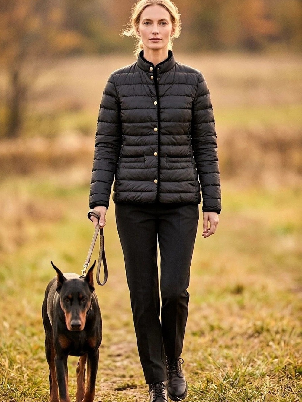 Lauren Ralph Lauren Women's Small Black Quilted Nylon Snap Puffer Jacket Coat